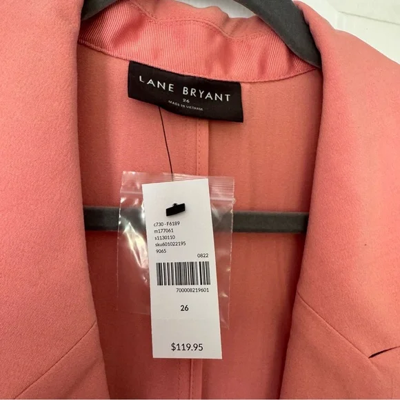 Lane Bryant Pink Blazer Modern Relaxed Fit Never Worn - Picture 4 of 4